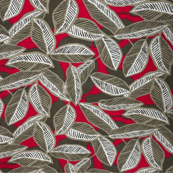 Boden 3/4 Sleeve Twist-Front Leaf Print Jersey Knit Midi Dress-Women Size 8 - Picture 5 of 5